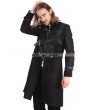Pentagramme Black Gothic Punk Belt Coat for Men