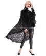 Pentagramme Black Gothic Lace High-Low Cape for Women