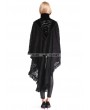 Pentagramme Black Gothic Lace High-Low Cape for Women