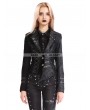 Pentagramme Black Gothic Punk Two Tone Short 
Irregular Jacket for Women