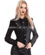 Pentagramme Black Gothic Punk Two Tone Short 
Irregular Jacket for Women