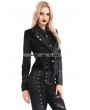 Pentagramme Black Gothic Punk Two Tone Short 
Irregular Jacket for Women