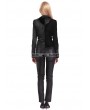 Pentagramme Black Gothic Punk Two Tone Short 
Irregular Jacket for Women