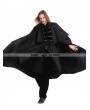 Pentagramme Black Gothic Vintage Long Coat with Detachable Shawl for Men