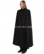 Pentagramme Black Gothic Vintage Long Coat with Detachable Shawl for Men