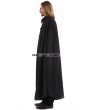 Pentagramme Black Gothic Vintage Long Coat with Detachable Shawl for Men