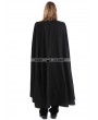 Pentagramme Black Gothic Vintage Long Coat with Detachable Shawl for Men