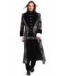 Pentagramme Sliver Printing Pattern Gothic Swallow Tail Long Coat for Men