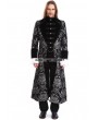 Pentagramme Sliver Printing Pattern Gothic Swallow Tail Long Coat for Men