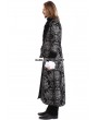 Pentagramme Sliver Printing Pattern Gothic Swallow Tail Long Coat for Men