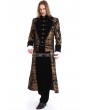 Pentagramme Gold Printing Pattern Gothic Swallow Tail Long Coat for Men