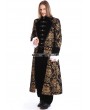 Pentagramme Gold Printing Pattern Gothic Swallow Tail Long Coat for Men