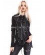 Pentagramme Black Gothic Punk Swallow Tail Waistcoat for Women