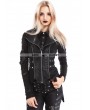 Pentagramme Black Gothic Punk Swallow Tail Waistcoat for Women