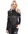 Pentagramme Black Gothic Punk Swallow Tail Waistcoat for Women