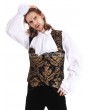 Pentagramme Gold Printing Pattern Gothic Vest for Men