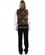 Pentagramme Gold Printing Pattern Gothic Vest for Men