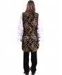 Pentagramme Gold Printing Pattern Gothic Swallow Tail Vest for Men