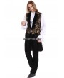 Pentagramme Gold Printing Pattern Gothic Swallow Tail Vest for Men