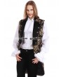 Pentagramme Gold Printing Pattern Gothic Swallow Tail Vest for Men