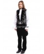 Pentagramme Silver Printing Pattern Gothic Swallow Tail Vest for Men