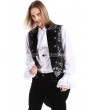 Pentagramme Silver Printing Pattern Gothic Swallow Tail Vest for Men