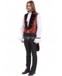 Pentagramme Red Printing Pattern Gothic Swallow Tail Vest for Men