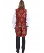 Pentagramme Red Printing Pattern Gothic Swallow Tail Vest for Men