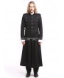 Pentagramme Black Vintage Gothic Long Trench Coat for Men