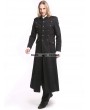 Pentagramme Black Vintage Gothic Long Trench Coat for Men