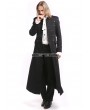 Pentagramme Black Vintage Gothic Long Trench Coat for Men