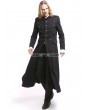 Pentagramme Black Vintage Gothic Long Trench Coat for Men