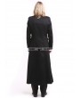 Pentagramme Black Vintage Gothic Long Trench Coat for Men