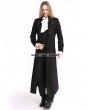 Pentagramme Black Vintage Pattern Gothic Long Double-Breasted Trench Coat for Men