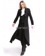 Pentagramme Black Vintage Pattern Gothic Long Double-Breasted Trench Coat for Men