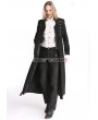 Pentagramme Black Vintage Pattern Gothic Long Double-Breasted Trench Coat for Men