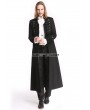 Pentagramme Black Vintage Pattern Gothic Long Double-Breasted Trench Coat for Men