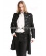 Pentagramme Black Vintage Pattern Gothic Double-Breasted Swallow Tail Jacket for Men