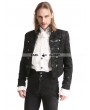 Pentagramme Black Vintage Pattern Gothic Two Wear Double-Breasted Coat for Men