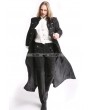 Pentagramme Black Vintage Pattern Gothic Two Wear Double-Breasted Coat for Men