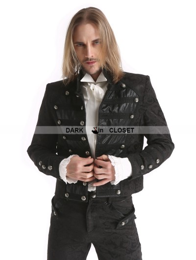 Pentagramme Black Vintage Pattern Gothic Short Jacket for Men