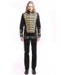 Pentagramme Black Gold Vintage Gothic Palace Style Short Jacket for Men