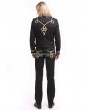 Pentagramme Black Gold Vintage Gothic Palace Style Short Jacket for Men