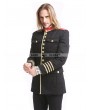Pentagramme Black Gothic Military Uniform Jacket for Men