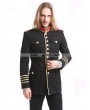 Pentagramme Black Gothic Military Uniform Jacket for Men