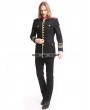 Pentagramme Black Gothic Military Uniform Jacket for Men