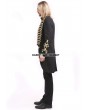 Pentagramme Black Gothic Vintage Palace Style Swallow Tail Coat for Men