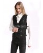 Pentagramme Black Vintage Pattern Gothic Vest for Men