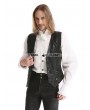 Pentagramme Black Vintage Pattern Gothic Vest for Men