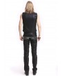 Pentagramme Black PU Leather Rivets Gothic Punk Waistcoat for Men